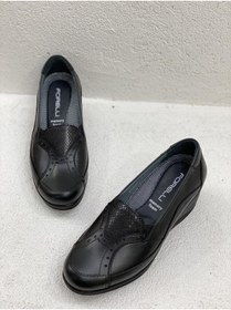 Resim Forelli Rosa 57603 4cm Dolgu Taban Ortopedik Hakiki Deri Kadın Ayakkabı 