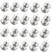 Resim Hombey 20 Adet 4.0 Numara Gece Parlayan Paslanmaz Çelik İki Katlı Kalamar Olta İğnesi 