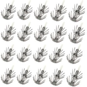 Resim Hombey 20 Adet 4.0 Numara Gece Parlayan Paslanmaz Çelik İki Katlı Kalamar Olta İğnesi 