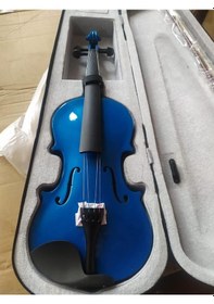 Resim Paganini 4/4 Tam Boy Mavi Renk Keman Seti-Kılıf-Yay-Reçine Dahil 