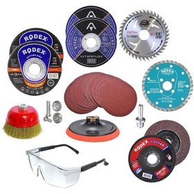 Resim 55 Parça Spiral Taşlama Cırt Zımpara Inox Metal Kesici Flap Disk 