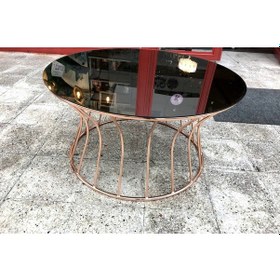 Resim Brc Kum Saati Orta Sehpa Model 1023 Düz Siyah Temper-Cam Metal Tr 