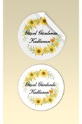 Resim Hafsa Ticaret Teşekkür Etiketi Sticker (70 Adet) Flowers Tema 