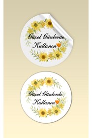 Resim Hafsa Ticaret Teşekkür Etiketi Sticker (70 Adet) Flowers Tema 