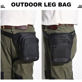 Resim Lemestar Motosiklet Bacak Çantası, Oxford Kumaş, Su Geçirmez, Dış Mekan Sırt Çantası, Bisiklet Sürüşü İçin, 24x15x9 Cm Siyah Siyah 