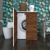 Resim Kenzlife çamaşır makinesi dolabı kapaklı tatyana cvz 90*70*60 banyo ofis kapaklı arkalıksız 