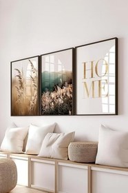 Resim Postifull Siyah Çerçeveli Tablo Seti, Karışık Fotoğraflar Duvar Tablosu, 3 Adet Poster Seti, No:300728;30 X 42 Siyah Tablo 