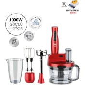 Resim 1000 W Çeyizlik Çok Fonksiyonlu Mutfak Robotu ve Blender Seti, Buz Kırma Özelliği 