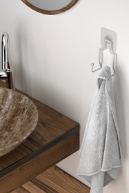 Resim Teknotel Yapışkanlı 2 Adet Kancalı Banyo Askısı Krom ST236 