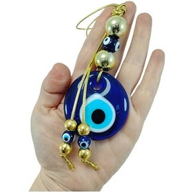 Resim Özel Tasarım Nazar Boncuğu Duvar Askısı El Yapımı Cam Hediyelik D 