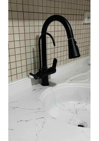 Resim Boheme Fleko Arıtmalı Spiralli Eviye Bataryası Siyah 