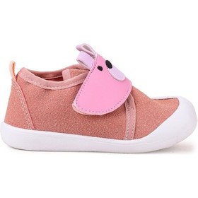 Resim Kiko Kids Winni Cırtlı Kız Bebek İlk Adım Panduf Ayakkabı Pudra 