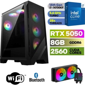 Resim MSI Şafak-Gaming Pc Ddr5-Rtx 5050 8gb -Intel I7 14700KF – 32 GB Ddr5 Ram – 1 Tb M.2 SSD 5000 4000 – 240MM Sıvı Sogutma -Windows 11 Pro 