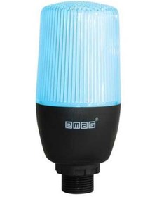 Resim Emas IF5B024XM05-1 F Serisi Mavi 24V AC/DC 1mt Kablolu Sabit Anahtar Kontrollü M22 Vidalı LED İkaz 55mm 