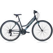 Resim Carraro Active 292 400h 28 Jant 21 Vites V Fren Şehir Bisikleti Mat Siyah-açık Turkuaz-mercan Çok Renkli 