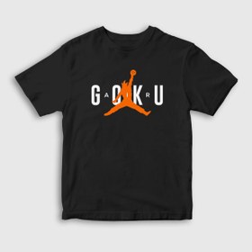 Resim Presmono Unisex Çocuk Siyah Air Goku Anime Dragon Ball T-shirt 235622tt 