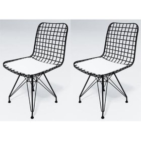 Resim Knsz Kafes Tel Sandalyesi 2 Li Mazlum Syhbyz Ofis Cafe Bahçe Mutfak 