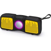 Resim New Rixing NR-9011 Taşınabilir Kablosuz Bluetooth Destekli Hoparlör - Sarı (Yurt Dışından) 