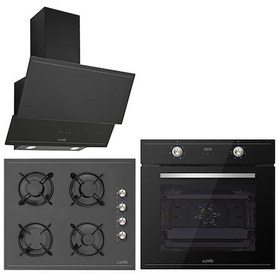 Resim Luno 502B - CS5335B - 3420B Siyah Ankastre Set 
