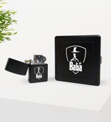Resim Bk Home Baba Godfather Tasarımlı Siyah Metal Sigara Tabakası ve B N11.260 