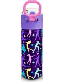 Resim Coral High Kids Mor Voleybol Desenli Pipetli Ve Direkt İçim Çelik Termos 500 Ml 31849 Mor 
