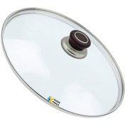 Resim Tencere Sahan Tava Cam Kapağı Kapak 24 Cm Vişne Çürüğü Tutma Tepesi 