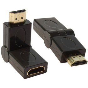 Resim Ti-Mesh Hdmı M 180Derece / Hdmı F Dönüştürücü - Gold/Black 