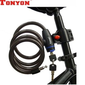 Resim Zhongli Tonyon Ty-533 Anahtarlı Halat Kilit 12x1200 MM Siyah 