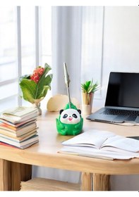 Resim Bambu Panda Kawaii Sevimli Panda Fotoğraf Ve Not Tutucu - Ofis Masa Not Tutacağı Çok Renkli 