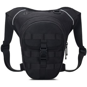 Resim Tenfowee Motosiklet Bacak Çantası - Büyük Kapasiteli, Su Geçirmez, Ayarlanabilir 60-150cm Ve Reflektörlü Siyah 