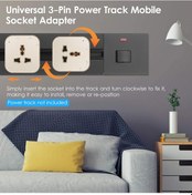 Resim Lemestar Evrensel 3 Delikli Ray Adaptörlü Priz - Kolay Kurulum, Esnek Kullanım, Dayanıklı Akrilik Yapı Altın 