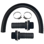 Resim Yağmur Suyu Bağlantı Kiti, Hortum Başlığı İle Su Bağlantısı İçin 100 Cm Bağlantı Hortumu, Yağmur Fıçıları İçin Yağmur Suyu Bağlantı Kiti Siyah Diğer 