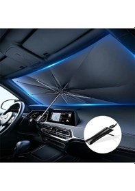 Resim Fochsia Isı Kalkanı Şemsiye Katlanabilir Otomobil Rüzgarlık Güneşlik Uv Koruma Ön Cam Siperliği 