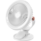 Resim Wk WT-F18 Masaüstü Taşınabilir Klip Fan Ring Light (Beyaz) (Yurt Dışından) 