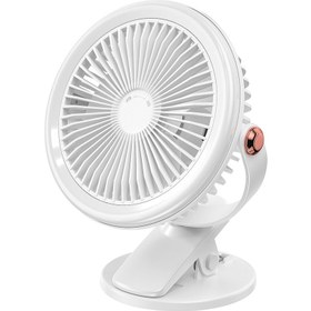 Resim Wk WT-F18 Masaüstü Taşınabilir Klip Fan Ring Light (Beyaz) (Yurt Dışından) 