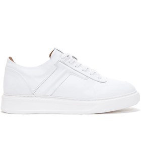 Resim Derimod Erkek Beyaz Deri Kalın Tabanlı Sneaker 