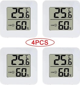 Resim 4 Adet Dijital Termometre Higrometre Kapalı Mini Sıcaklık Lcd 