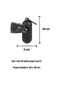 Resim Bamm Bamm Çanta Boy Kirli Bebek Bezi Çöp Poşeti ve Taşıma Çantası (Siyah) 
