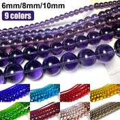 Resim 6/8/10mm Renkli Şeffaf Cam Boncuk Zinciri El Yapımı Kendin Yap Bileklik Ayak Bileziği Kolye Süslemeleri 
