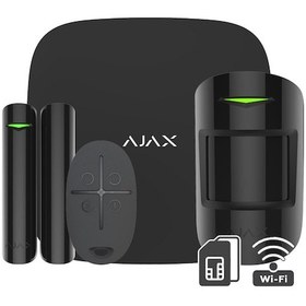 Resim Ajax Hubkit Plus Kablosuz Alarm Seti Wifi / StarterKit Plus Seti Siyah 