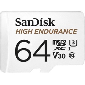 Resim Endurance Microsdxc Hafıza Kartı 64 GB + Adaptör (Camları ve Özel Güvenlik Kameraları Için, 100 Mb/s Okuma, Full Hd ve 4K Videolar Için V30) 