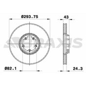 Resim ON FREN DISK AYNASI TRANSIT V184 00>06 A.CEKER OLCU: (294 X 43) 