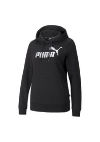 Resim Puma Ess+ Metallic Logo Hoodie Kadın Sweatshirt - 849096-4770 Siyah 