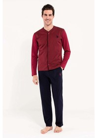 Resim U.S. Polo Assn. Erkek Bordo Set Takım 12001 Bordo 