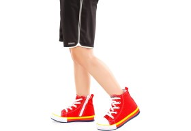 Resim Kiko Kids Tinna Bağcıklı Erkek Çocuk Boğazlı Keten Spor Ayakkabı Kırmızı 