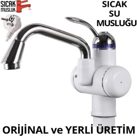 Resim Özbience Elektrikli Ani Su Isıtıcı, Termal Şofben, Musluk Monteli, Pratik Kullanım 