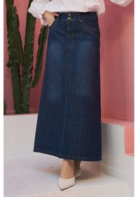 Resim Neways 2269-Denim Etek Koyu Mavi 