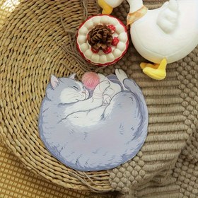 Resim Sevimli 3D Kedi Fare Pad - Kalın, Kaymaz & Su Geçirmez Ofis Masa Matı | Yemek Masası Yalıtımı İçin Mükemmel | Noel, Şükran Günü & Cadılar Bayramı İçin İdeal Hediye 