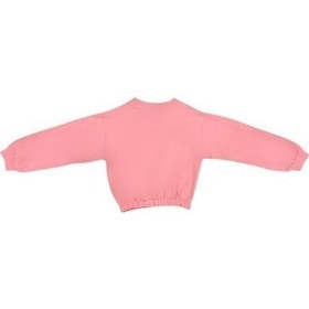 Resim Kız Çocuk Positive Baskılı Sweatshirt-14230 Neon Pembe 