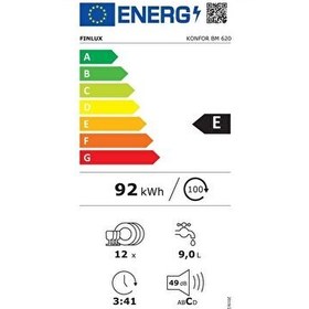 Resim Finlux Konfor BM 620 E Enerji Sınıfı 6 Programlı 12 Kişilik Bulaşık Makinesi 